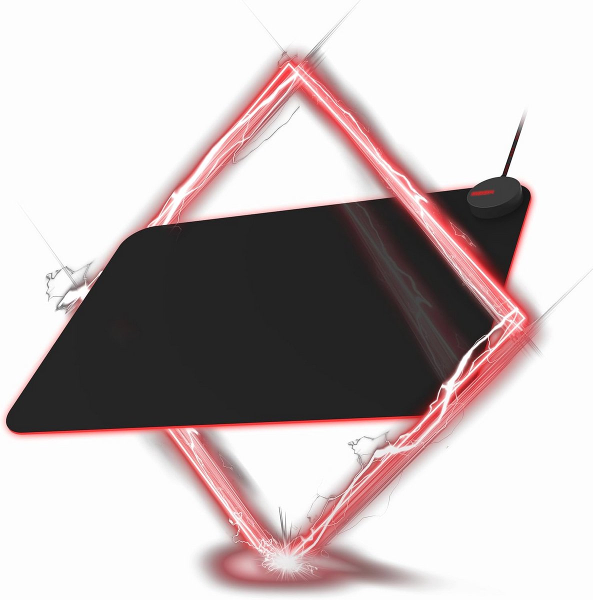 Gaming muismat met RGB verlichting en anti-slip ondergrond - 1,8m USB kabel