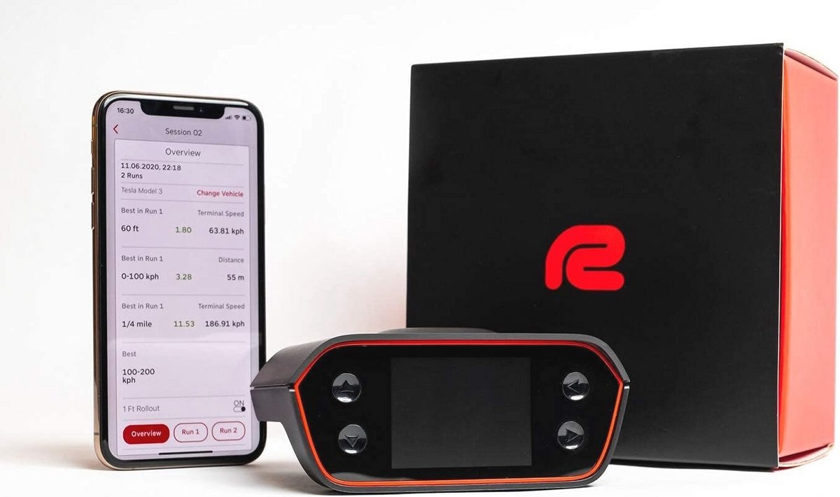 GPS Drag Meter en Ronde Timer met Mobiele App - 10Hz Nauwkeurigheid