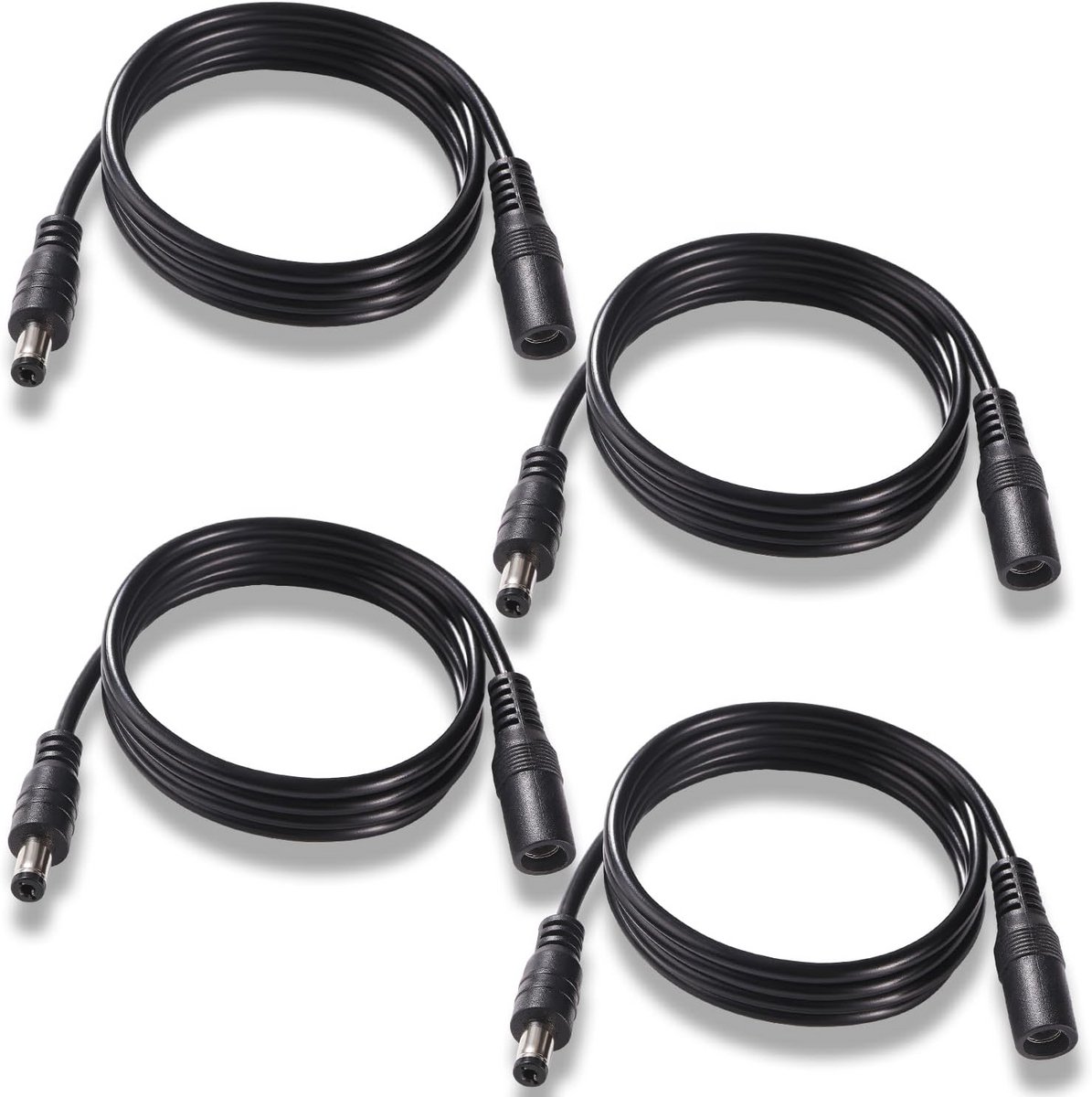 4 Stuks 1m DC Voedingskabel Verlengkabel 5.5x2.1 mm voor Beveiligingscamera's