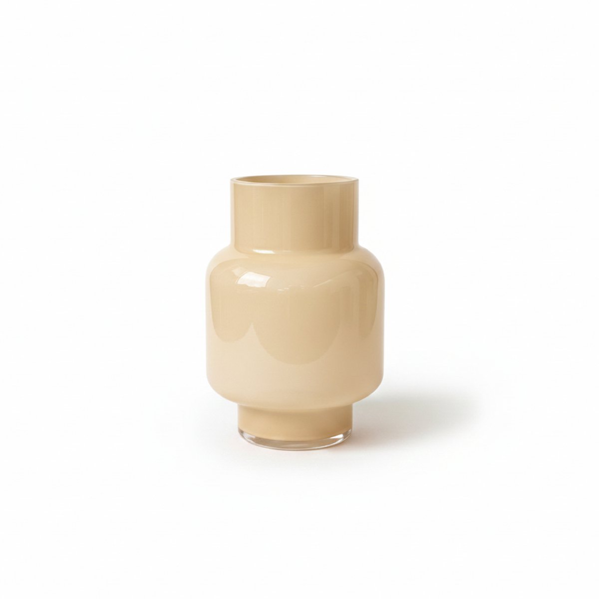Hakbijl Glass Bloemenvaas Pien - beige - glas - D17 x H25 cm - decoratie - vazen