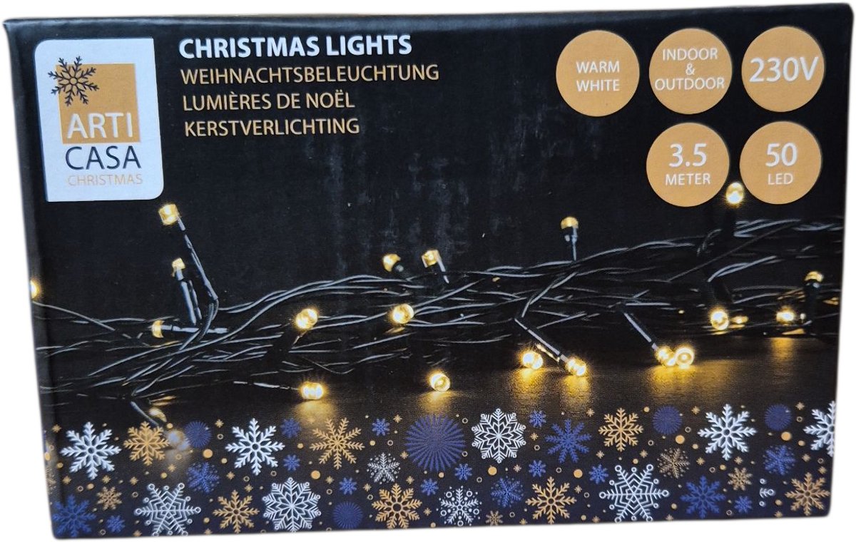 Arti Casa Kerstverlichting - Kerst - Kerstboom - 50LED - Warm White