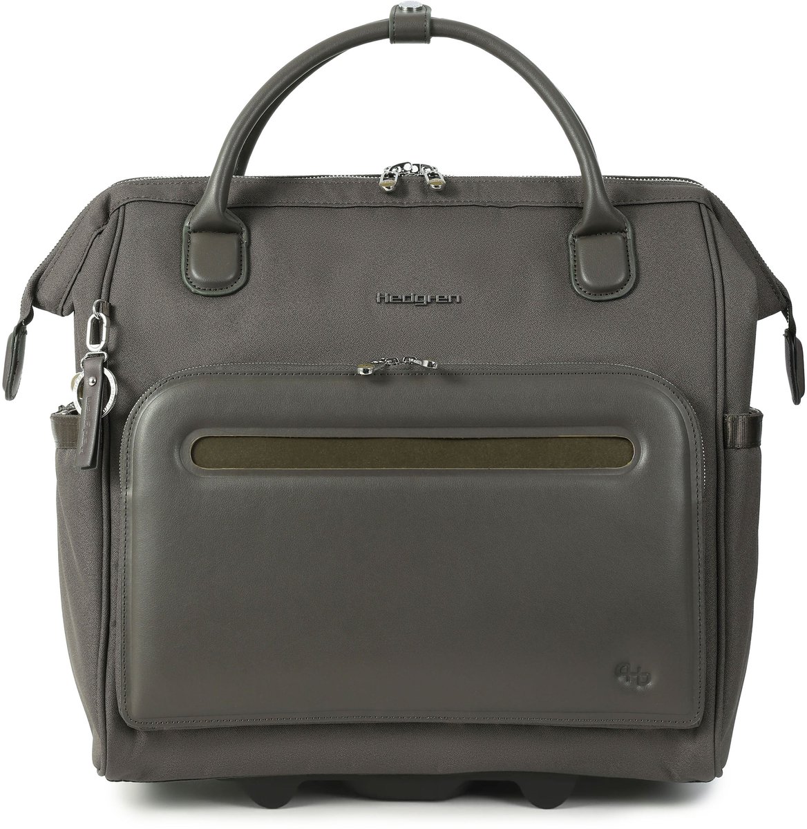 Hedgren VENTI Laptoptas op wielen 15,6 inch met RFID-bescherming – Waterafstotend – Gerecycled materiaal – ZandbeigeBlack Ink