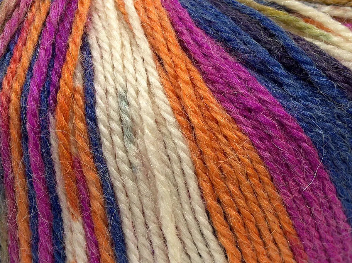 IceYarns Alpaca Magic Light Garen – Groen/Blauw/Lila/Oranje – 4 x 100g – Naald 4-5 mm