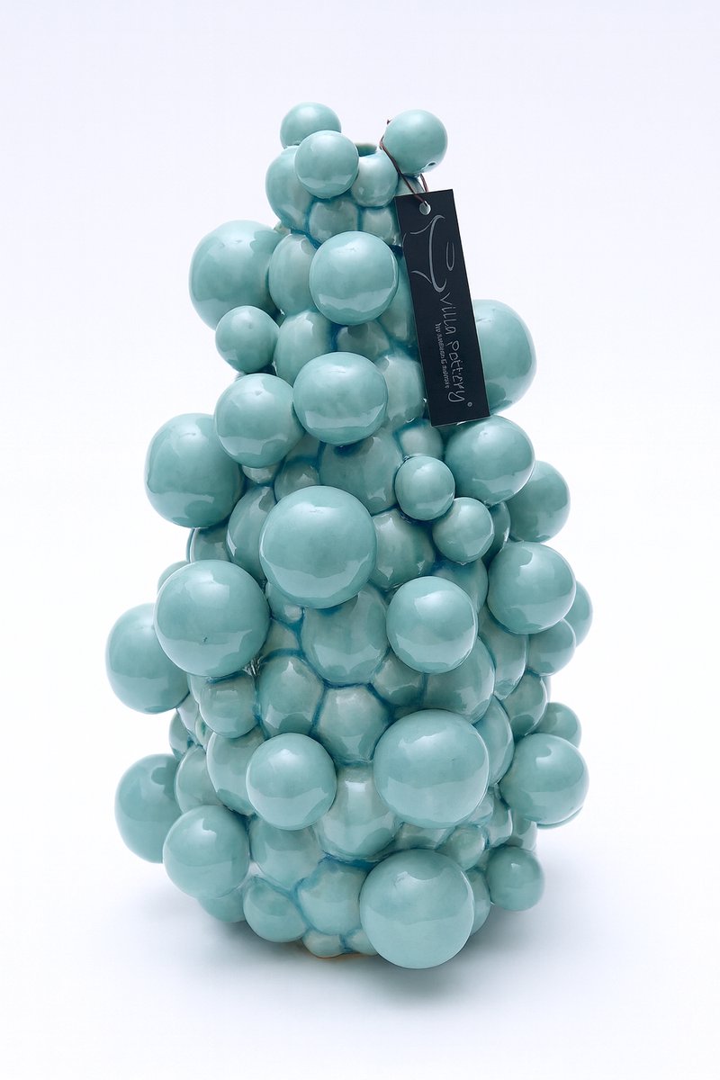 Villa Pottery Vaas - Villa Pottery - Decoratie - Woondecoratie - Keramiek - Blub & Blub 1_1 Blue Blauw