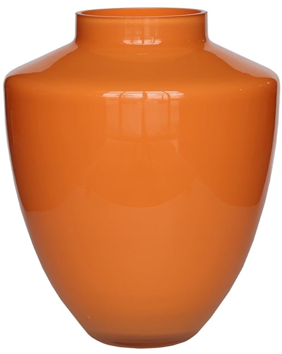 Vase The World Vaas Tugela | Small | Light Orange | Mond geblazen glas | Ø24,5 x H29 cm oranje
