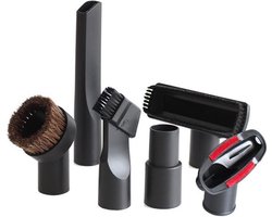 Daity 6-delig stofzuiger hulpstukken set - geschikt voor Miele - Philips - AEG - Karcher - Bosch - Numatic - Nilfisk - meubelborstel - spleetzuigmond - stofzuigermond - stofzuigermondstuk - stofzuigervoet - borstel - universeel zuigmond