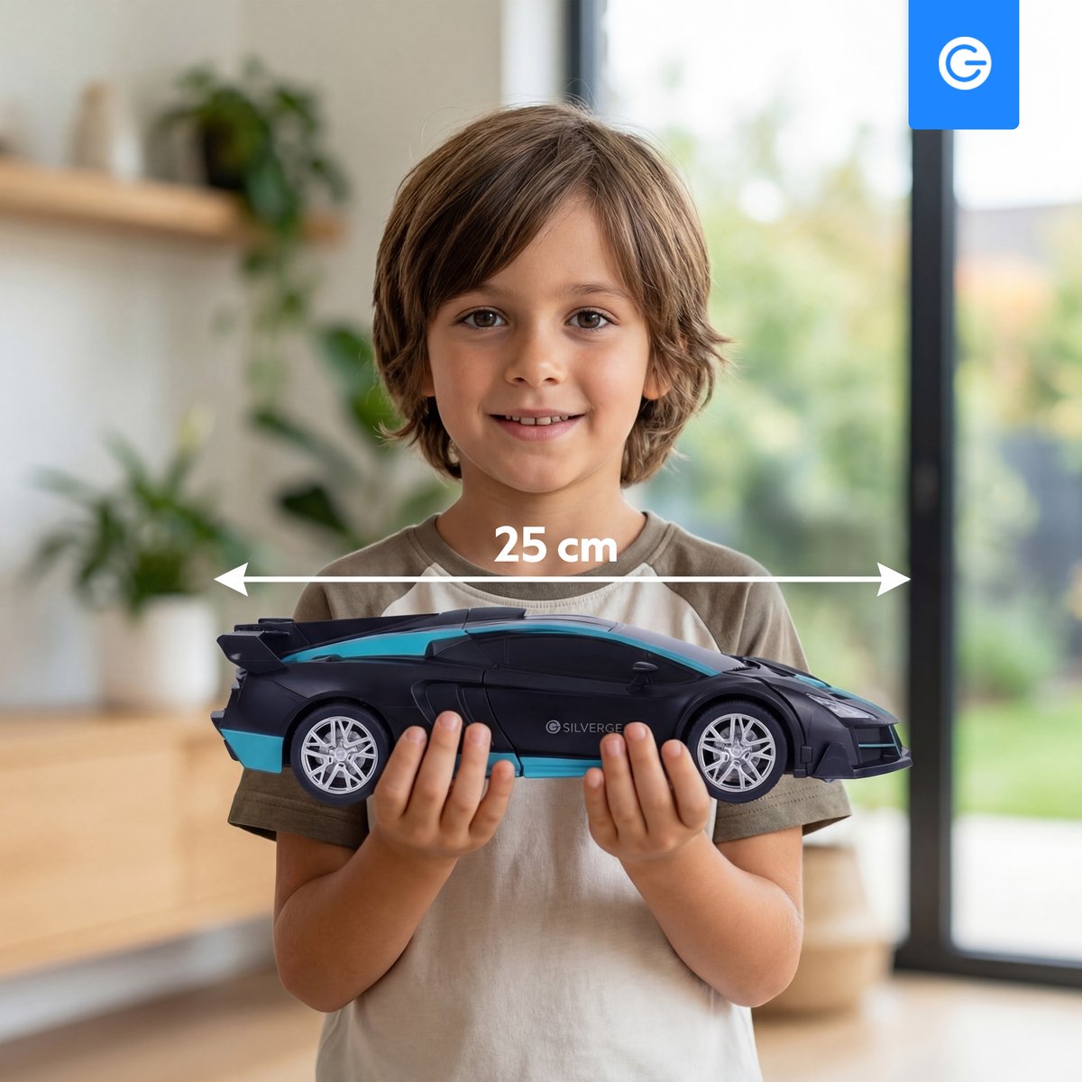 Silvergear RC Auto Robot 2-in-1 - 360° Driften - Radiografisch Bestuurbare Auto - Transformeren - Interactief Speelgoed Autos voor Jongens - Race Auto Afstandbestuurbaar Binnen en Buiten - RC Car Offroad Oplaadbaar - Cadeau - 6, 7, 8, 9+ Jaar - Zwart — afbeelding 3