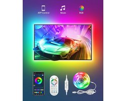 Led verlichting voor TV – RGB Achtergrondverlichting met Bluetooth Controle – 3M Lichtstrip voor 32-60 inch Monitor