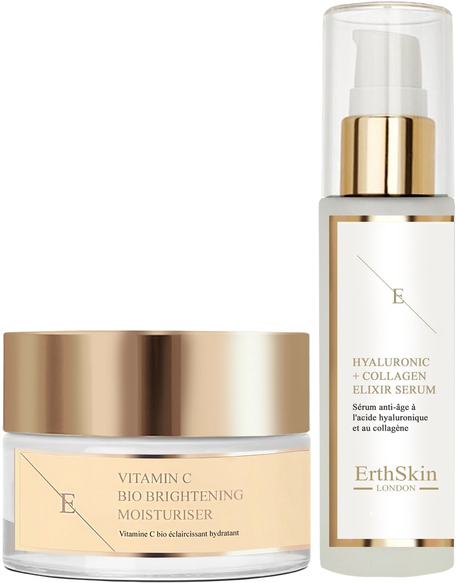 ErthSkin London Vitamine C Dagcrème & Collageen Serum Set