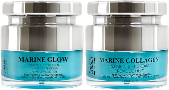 ErthSkin London Marine Glow + vitamine C-concentraatcrème Nachtcrème met marien collageen 1