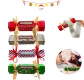 4 stuks -Kerstspaarpot Geldgeschenkdoos - Kerstgelddoos - Kerstverrassingszak - Vakantiefeesten-gelddoos - Grappige gelddoos - Zelfgemaakte kerstgeldhouders voor contant geld -Cadeauzakje voor een verjaardag - 20 cm lang