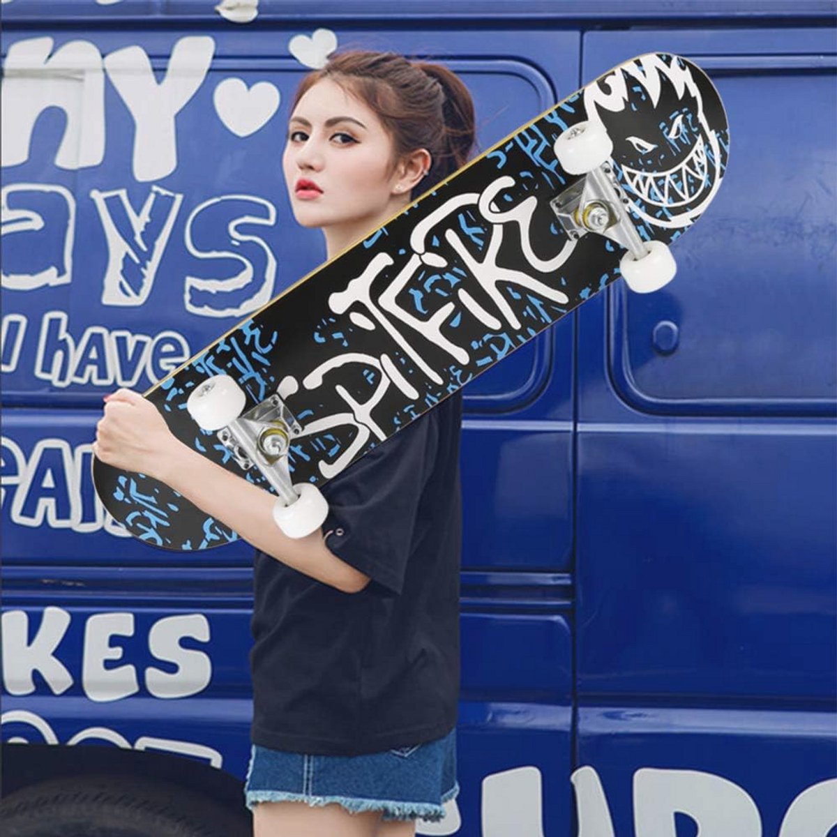 Geruisloos Skateboard voor Beginners en Gevorderden - Stijlvol Ontwerp, 79,5 x 20 x 13 cm