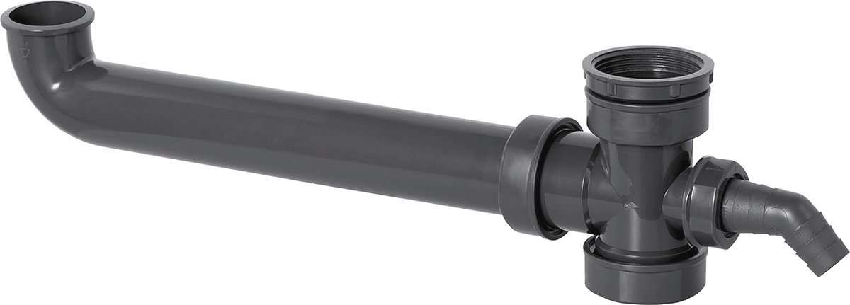 Recyclaat afvoerverbinding voor dubbele spoelbakken - 1 1/2 inch - duurzaam en waterdicht