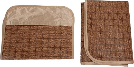 E-Ambar - Bamboe Stro Mat Opvouwbaar Zomer Slaapmat Cool Pad voor Bed - Polyester - Thuis School Slaapzaal van E-Ambar — afbeelding 2