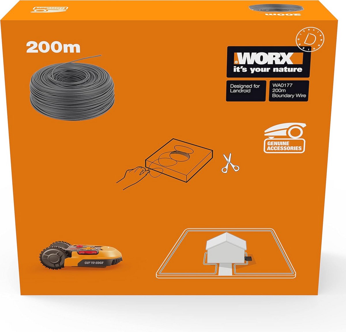 Begrenzingsdraad voor robotmaaier - 200 m stabiele - afbeelding 2