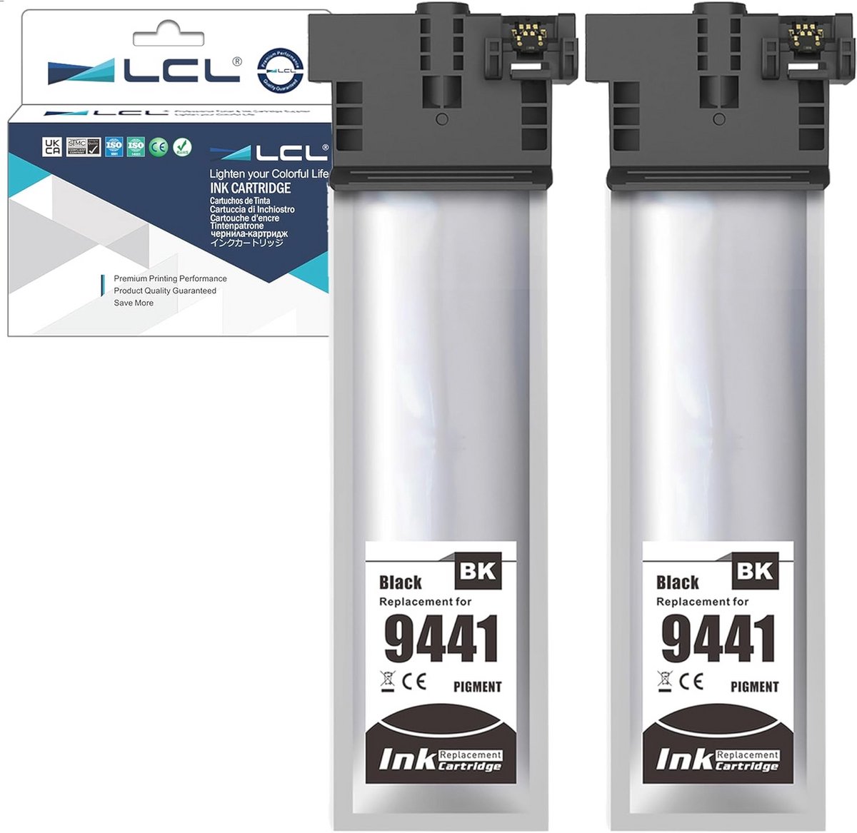 Compatibele inktcartridge T9441 voor WF-C5210, WF-C5290 en meer - 2 zwart
