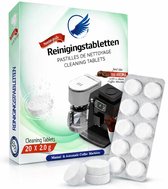 Reinigings tabletten Koffiemachine 20 Stuks – Fosfaatvrij – Universeel voor Jura, Siemens, Philips, De’Longhi