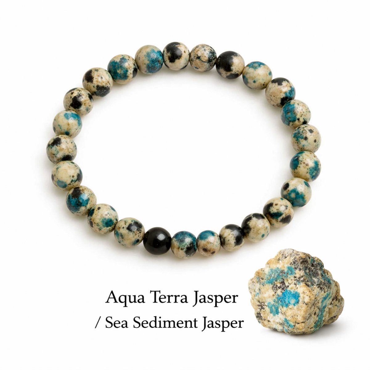 Anti-Depressie & Burn-out Armband - Aqua Terra Jasper / Sea Sediment Jasper – Natuurlijke Edelstenen voor Rust, Veerkracht & Balans | S4H