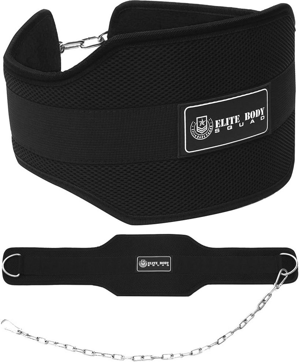 Neopreen Onderdompelriem met Lange Ketting - Verstelbare Dip Riem voor Tricep, Pull-Ups en Gewogen Training