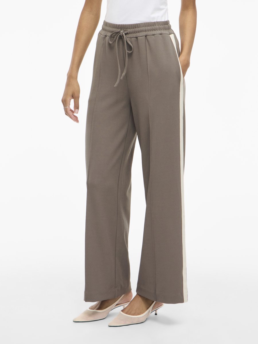 Vila Broek Viclua Hw Wide Track Pants 14114455 Falcon/birch Dames Maat - 3XL