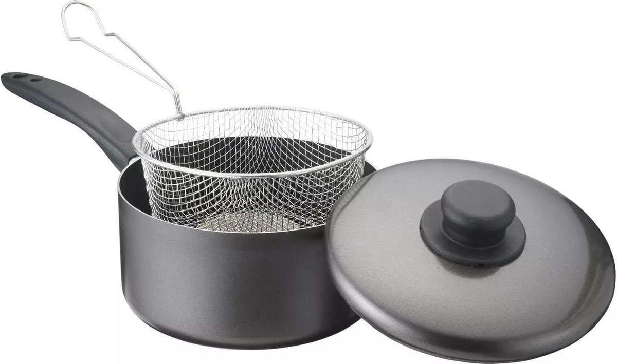 22 cm Chip Pan met Hittebestendige Handgrepen