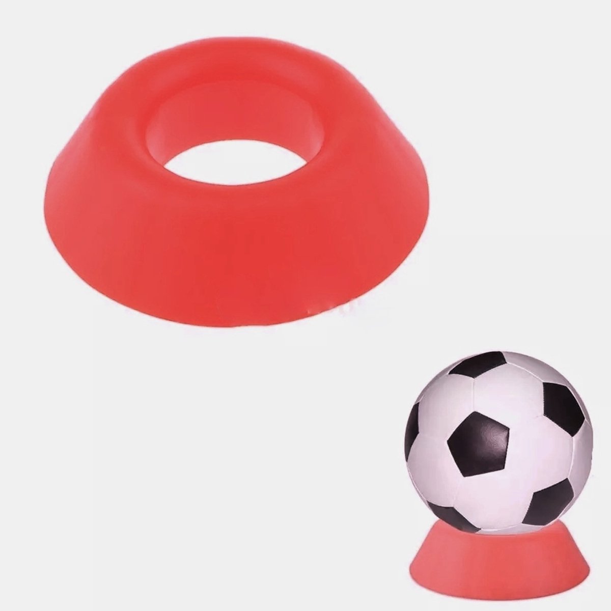Kleine ballenstandaard / voetbal standaard / ballenhouder / volleybal steun (ballenrek) ROOD (cadeau idee kinderkamer / tieners / voetbalkamer sport / cadeau idee voor Kerstmis!)