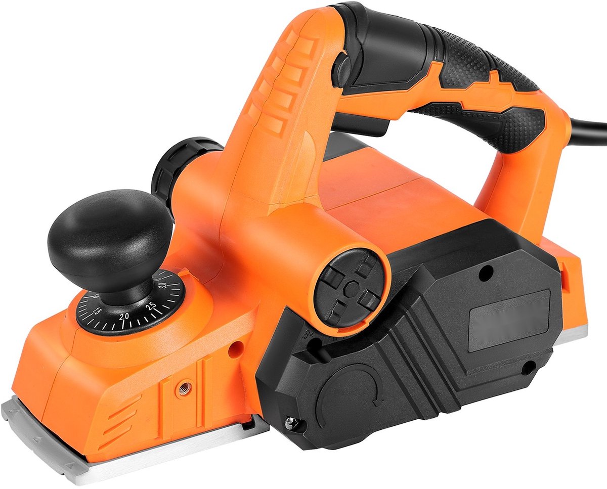 Elektrische Schaafmachine - Handschaaf 82 mm Schaafbreedte - Vermogen 900 W - Toerental 14.500 tpm - Instelbare Snijdiepte - Twee Messen - Met Afschuinfunctie