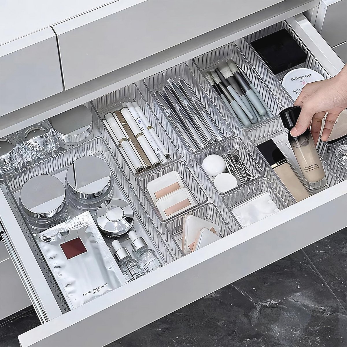 Lade-organizer set van 6 voor make-up en meer - veelzijdige organizer voor lade en kaptafel
