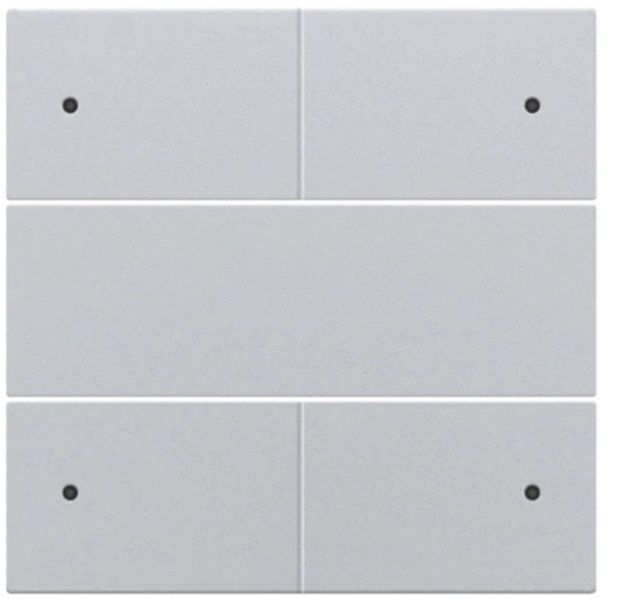 niko 121-40150 CENTRALE PLAAT - 4 POTENTIAALVRIJE DRUKKNOPPEN, 24V, LED, BEDIENING VAN MEERDERE LICHTPUNTEN, KLEUR STERLING