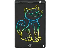 Zwart LCD-schrijfbord 12 inch – kleurrijk elektronisch tablet – draagbaar uitwisbaar tekenbord – grafisch tablet voor kinderspellen 3, 4, 5, 6, 7 jaar oud kind jongens meisjes
