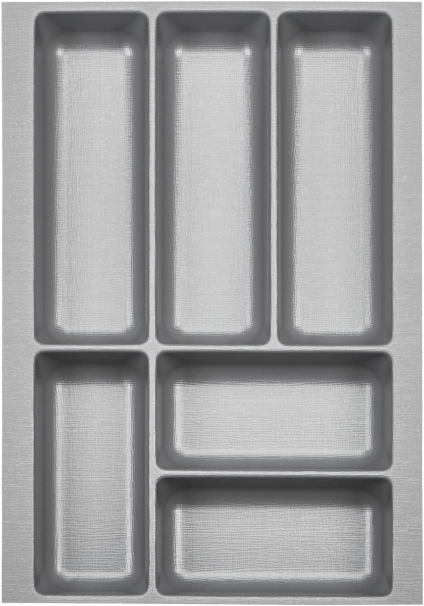 Besteklade inzet module zilvergrijs met structuur voor 40 cm lade