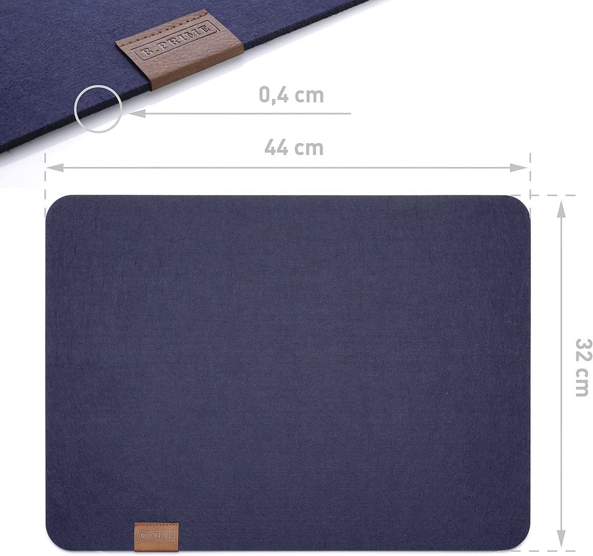 Hoogwaardige tafelset van vilt - Set van 6 afwasbare onderzetters en placemats