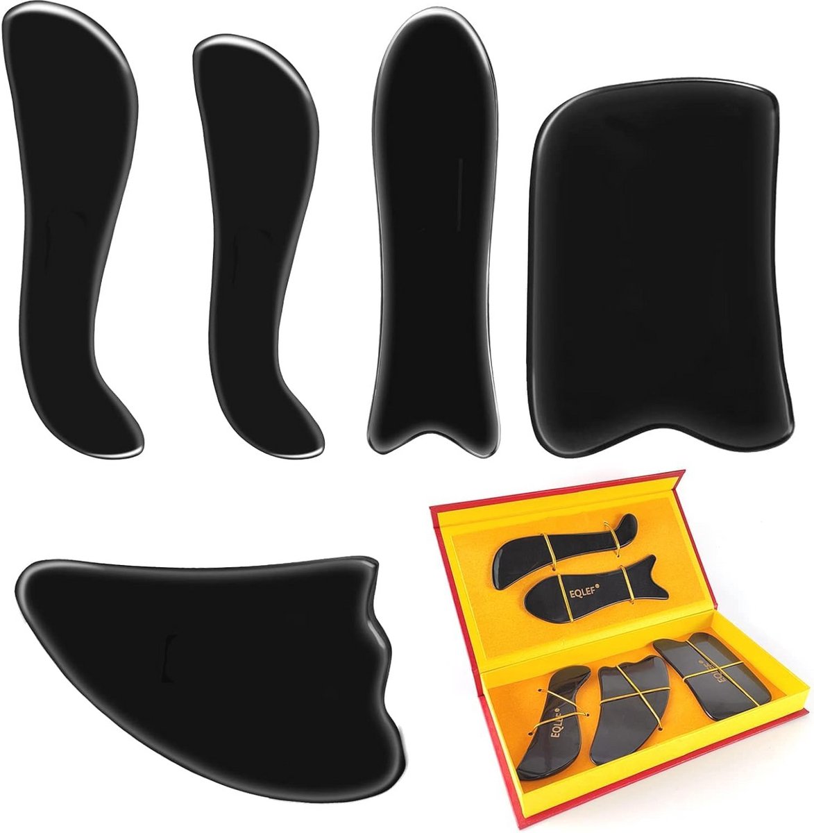 Gua Sha Massage Tool Set - Buffelhoorn Guasha Board voor Huidverzorging