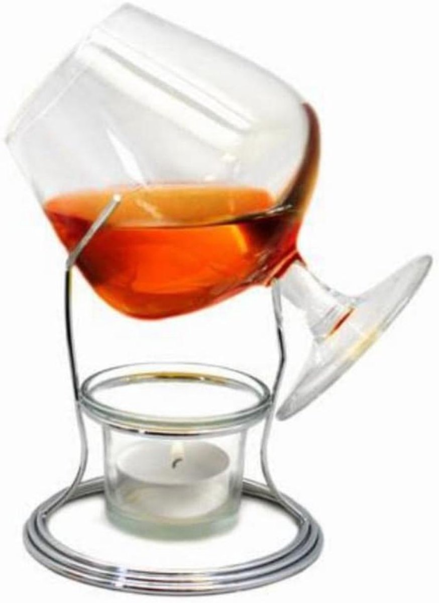 Cognac en Brandy Verwarmers met Kaarsenhouder en Glas