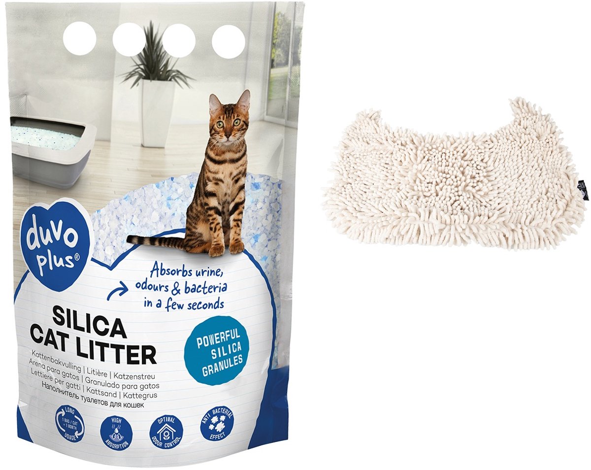 kattenbakvulling - Premium silica - 6 x 5L- incl - kattenbakmat