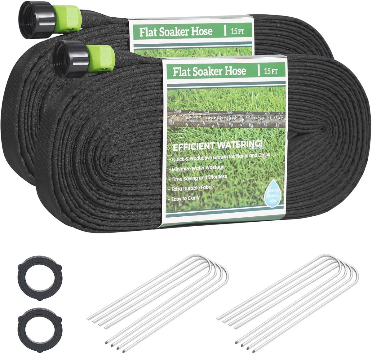 Flexibele Soaker Slang 15ft voor Tuinbedden – Lekvrij en Waterbesparend