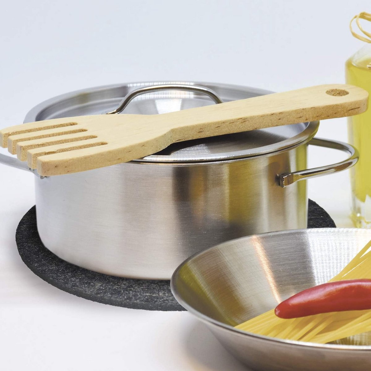 Set van 5 Ronde Vilten Onderzetters - Meubelbescherming en Decoratie