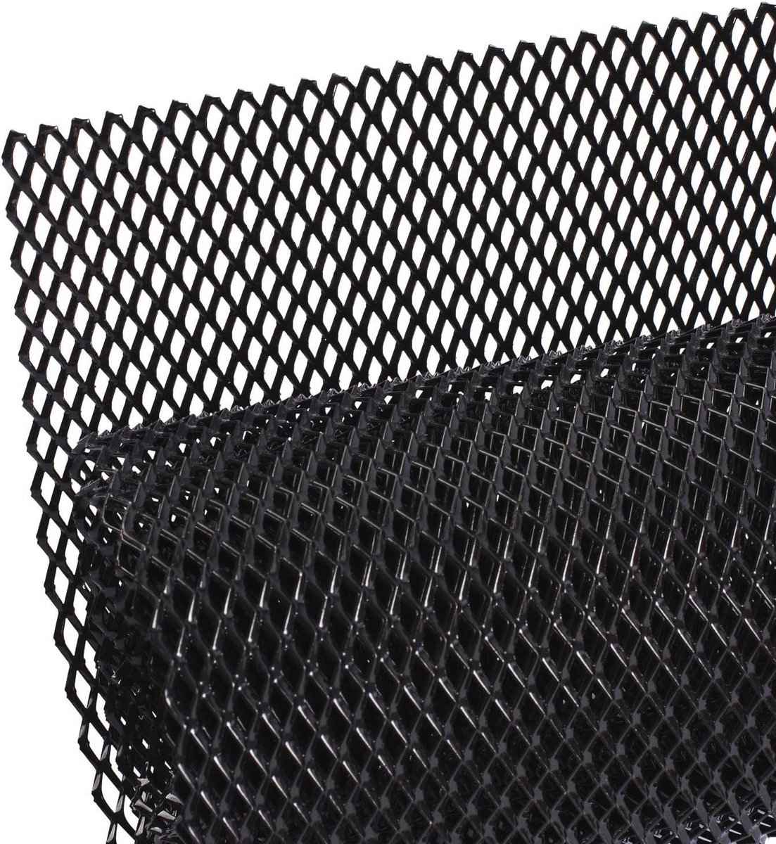 Universeel Aluminium Ruitraster voor Auto's - 6x12mm Gatmaat - 100x33cm Zwart