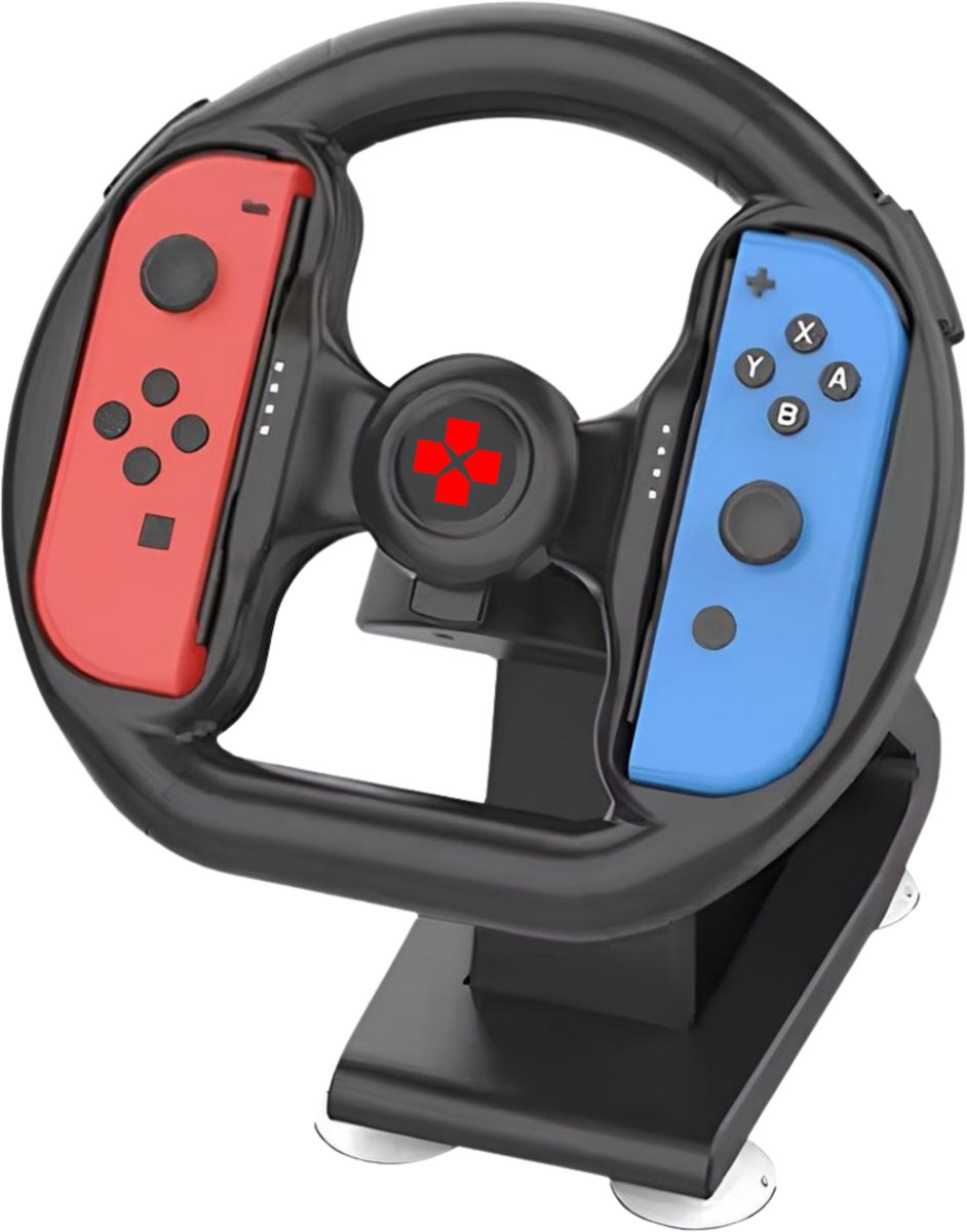 Turqero Stuurwiel voor Nintendo Switch Joy Con – Race Stuur - Racing wheel - Nintendo switch Accessoires - geschikt voor Switch & OLED - Zwart