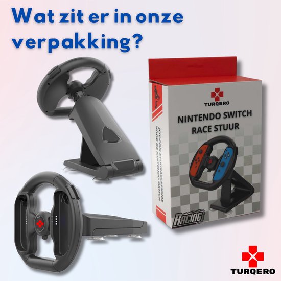 Turqero© Stuurwiel voor Nintendo Switch Joy-Con - Race Stuur - Racing wheel - Accessoires - geschikt voor Switch & OLED - Zwart van Turqero© — afbeelding 5