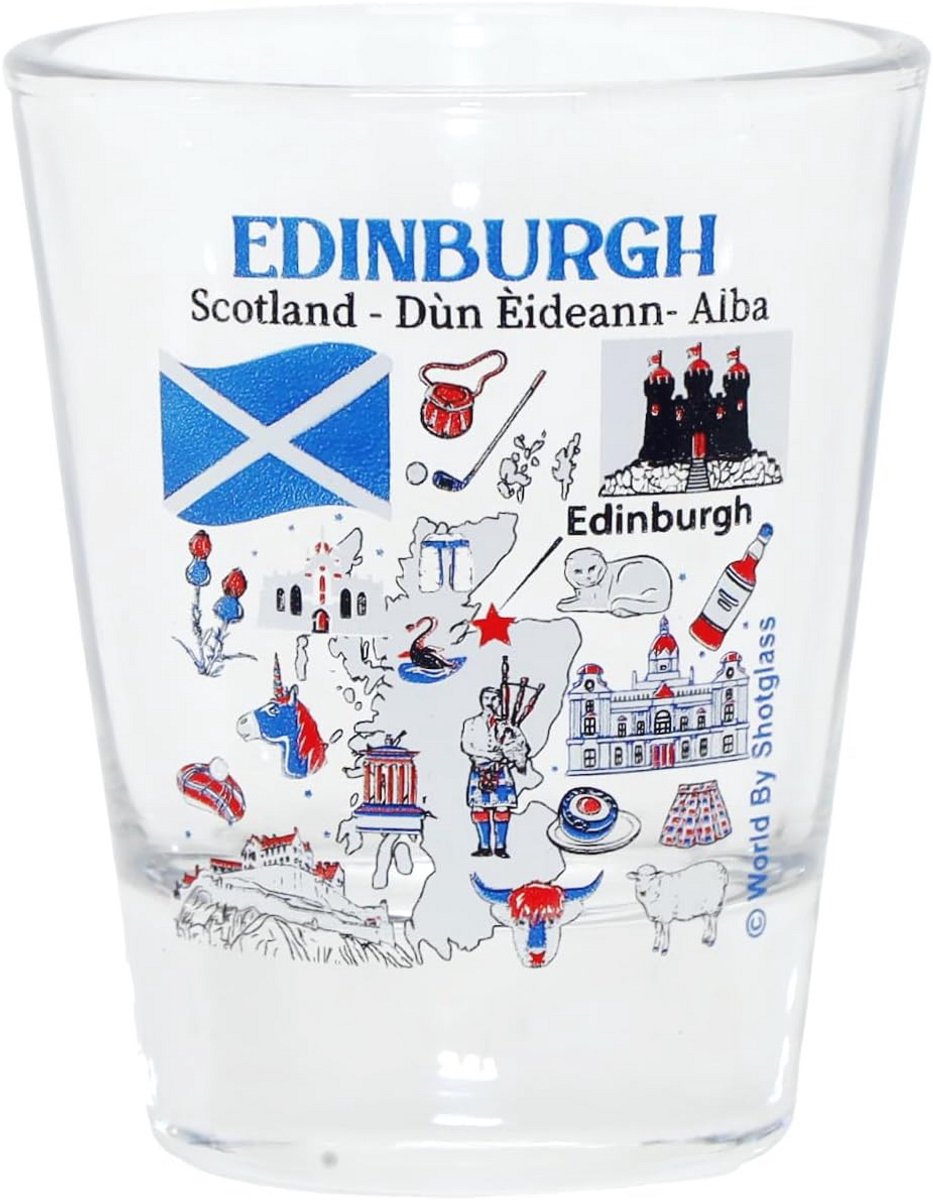 Souvenir Shot Glass van Monumenten en Pictogrammen uit Edinburgh