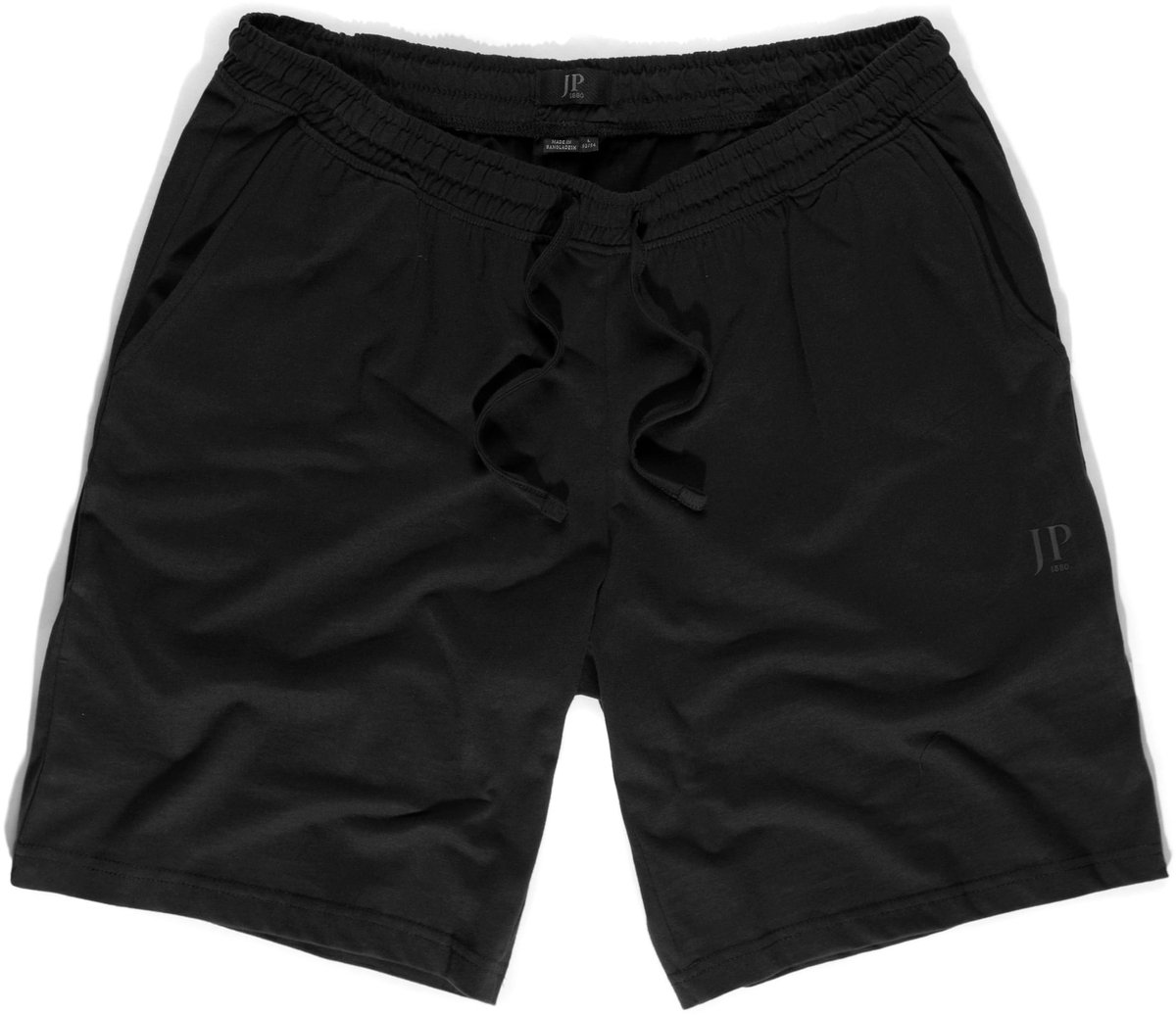 JP 1880 - Heren - Pyjamabroek loungewear shorts elastische band - Zwart - Maat 9XL