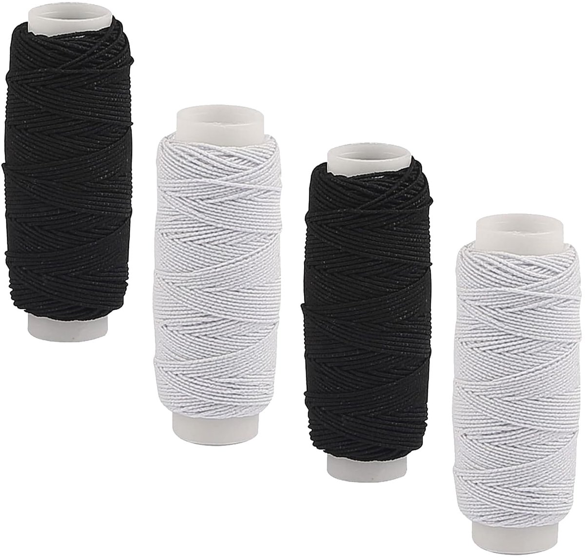 IMPERATORIS® Naaigaren voor Naaimachine – Naaigaren Set / Naai Garen – Garen Set in Naaigarenbox – Naaigaren Box / Doos – Naaigaren Kit – Complete Naai Set - 4 stuks elastische naaigaren