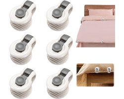 6-delige set - Antislip dekbedclip - Dekenhouder - Dekbedclip - Hoeslakenclip - Antislip hoeslakenclip - Antislip droogclip - Verstelbaar - Grijs - 5,2*3,6*3 cm - Geschikt voor dekbedden, kussens en gordijnen