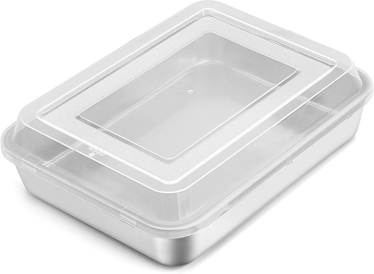 Selbro® Bakkoker met Deksel - Compacte Ovenschaal voor Allerlei Gerechten - 23,8 x 18 x 5 cm