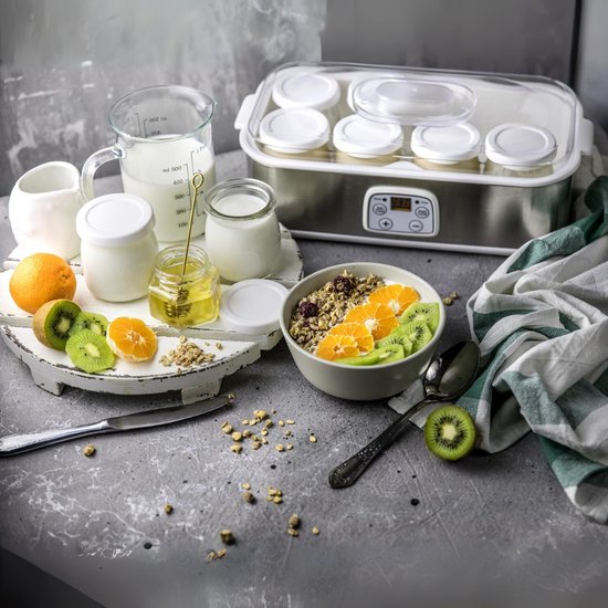 RVV® Yoghurtmaker - Yoghurtmakers - Zilver - ‎19cm x 37cmx 15cm van Merkloos — afbeelding 3