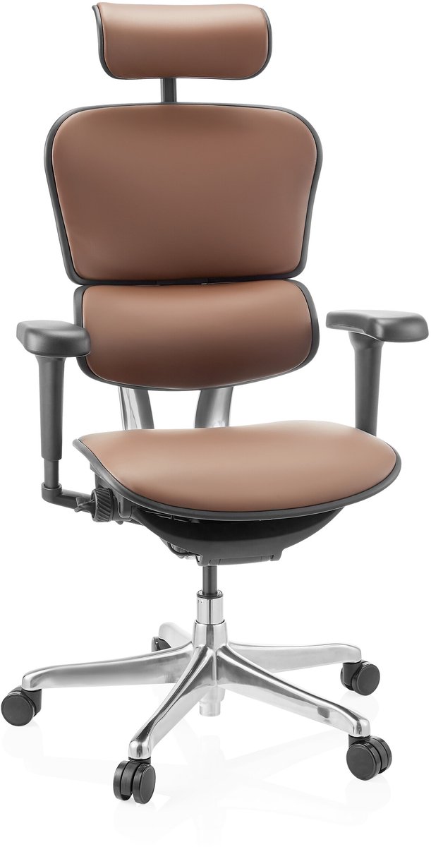 Bureaustoel / directiestoel ERGOHUMAN ULTRA L GEN2 leer bruin hjh OFFICE van hjh office