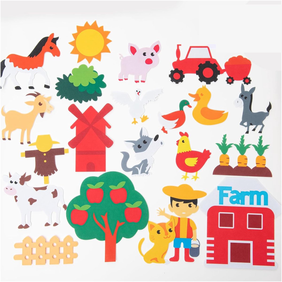 Vilten bordverhalensets,Flanel viltbord voor kleuterschool | Multifunctionele huisdieren en boerderijdieren Fuzzy Felt Story Board Set voor kinderen, kinderen Vilten bordverhalensets,Flanel viltbord voor kleuterschool | Multifunctionele huisdieren en boerderijdieren Fuzzy Felt Story Board Set voor kinderen, kinderen