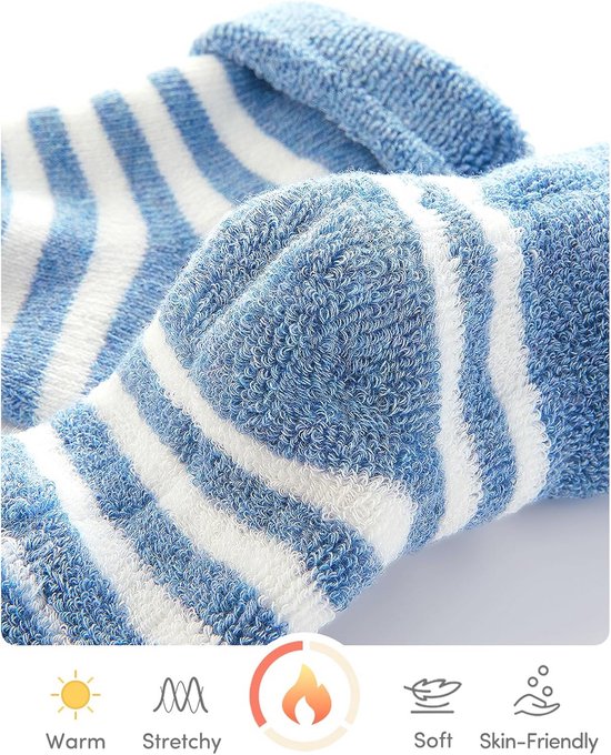 Warm thermosokken voor baby's - 5-pack katoen van Merkloos — afbeelding 2