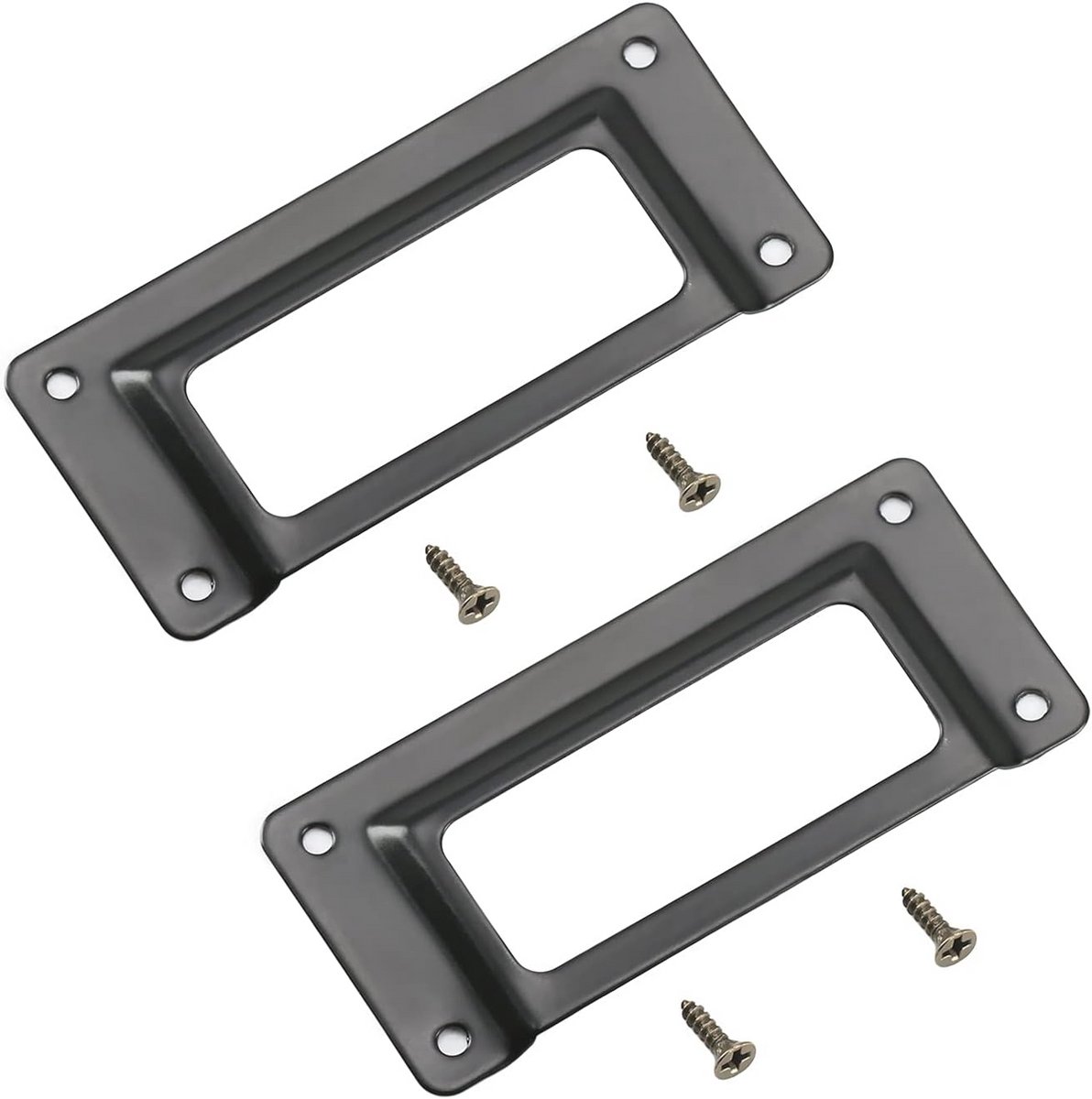 Metalen Bestandslade Labelhouder - 5 Stuks - 62x29mm - Zwart